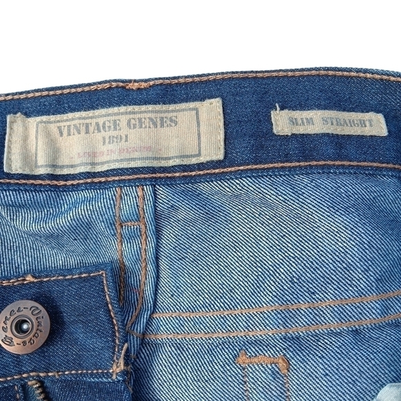 Vintage Genes 1891 Men’s Straight Slim Jeans. Men's Size 34/32 - Picture 5 of 8